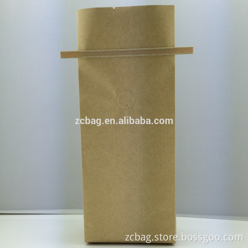 500g central middle seal gusset coffee bean kraft aluminium foil tin tie coffee valve packaging bags